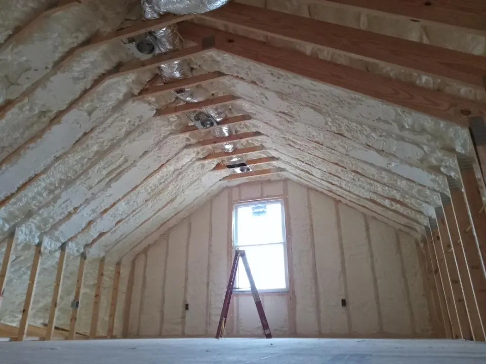 Spray foam roofing application for Crawl Space Insulation project in Ellicott City